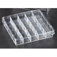 Petri Dish 100mm square, 25 compartments, PS, AS, 1 * 120 items