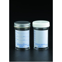 Container 100ml, no label, metal flow seal cap, PS/ME, AS, 1 * 200 items