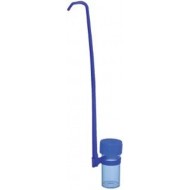 Dipper with Removable Handle, 40ml, PP, Clear Blue, H275mm Ø30mm with Screw Cap Blue, Sterile, 1 * 250 Items
