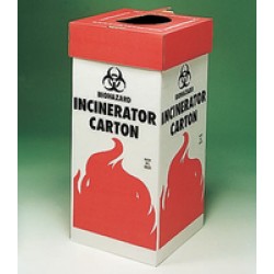Disposal box,biohazard incinerator carton,floor type,305 x 305 x 685mm 1 * 6 items                                                                                                                                                                        