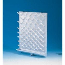 Draining/drying rack, polystyrene, 72 holes, with pegs, 450 x 630mm ,1 * 1 Item