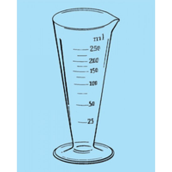 Measure, conical, 100ml, graduated, Government stamped, glass, 1 * 1 item