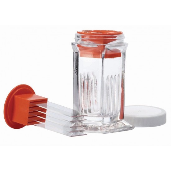 Wheaton Coplin Jar with Screw Cap, holds 5 75 x 25mm, slides vertically or 10 back to back, 1 * 6 items