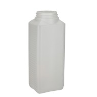 Square Bottle, HDPE, Narrow Neck, without cap, 1L; 1 * 115 items