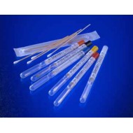 Plain Swab in a tube, plastic stick, rayon tip, white cap, IRR, individually wrapped, 1 * 100 items