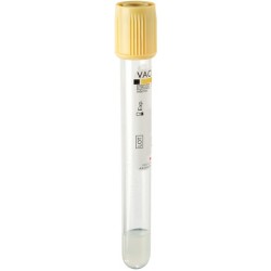 Gel and Clot Activator Tube, 5ml fill, Sterile, Gold Cap, Vacutest, inner packs of 100, 1 * 500 Items